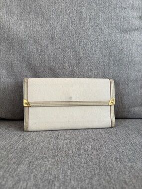 LOUIS VUITTON Suhali White Leather Long Wallet